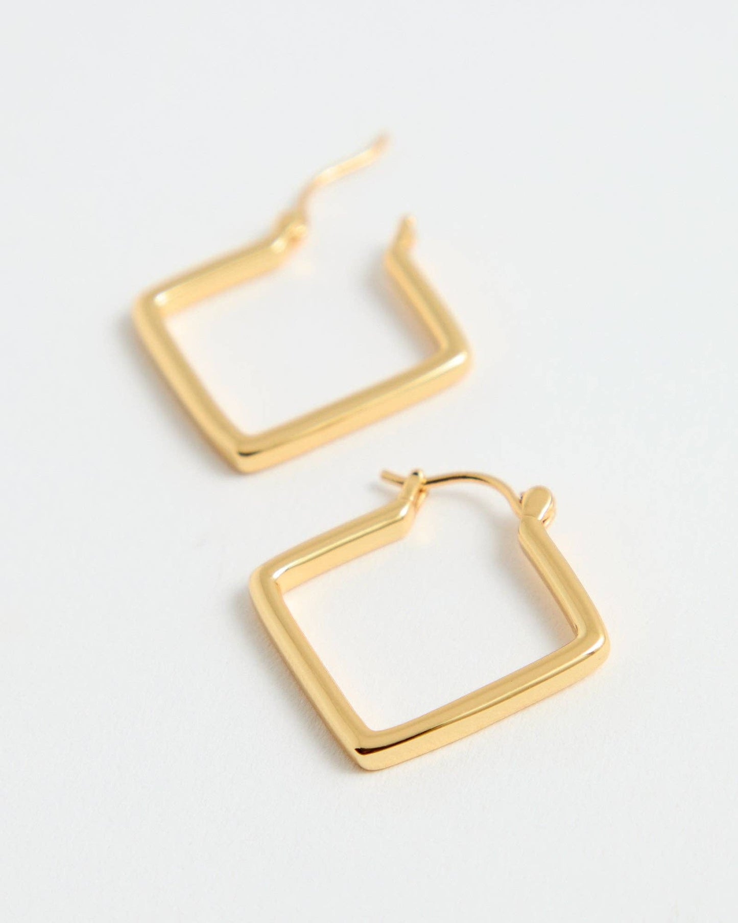 Square Huggie Hoop: Gold