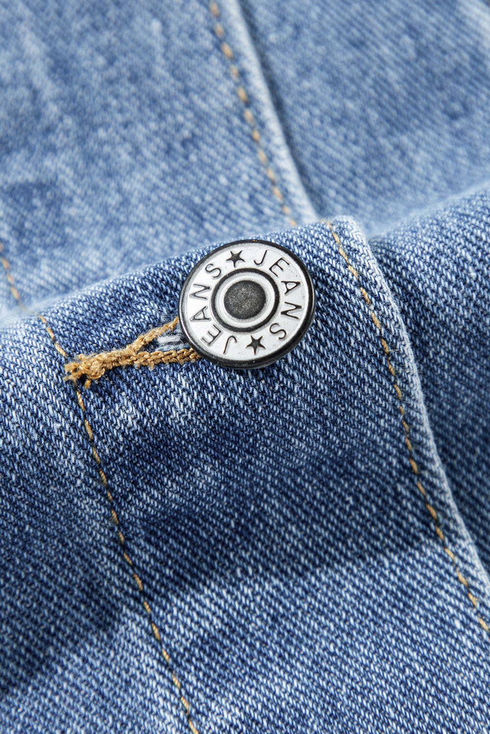 Light Blue Washed Oversize Pocketed Denim Jacket